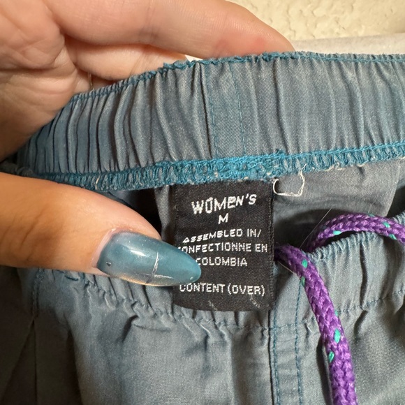 Vintage Patagonia Baggies Shorts Sz Medium Womens Iridescent Blue Teal RARE - Picture 3 of 5